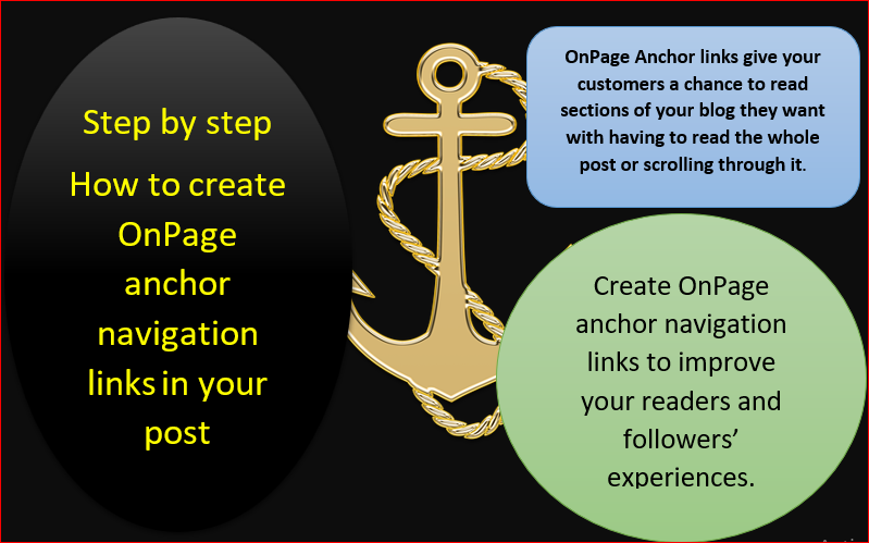 How to create OnPage navigation links