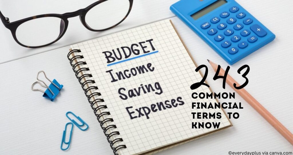 Commonly used personal finance terms